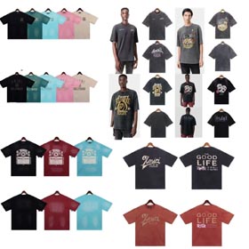 Amiri umyte vintage unisex luźne przypadkowe koszulka-1617  