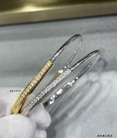 Tiffany cienki pół diament zamka bransoletka-3968  