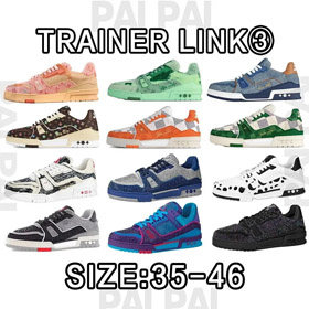 Louis Vuitton LV Trener Kryształ Koronka-up niski top tenisówki-5589  