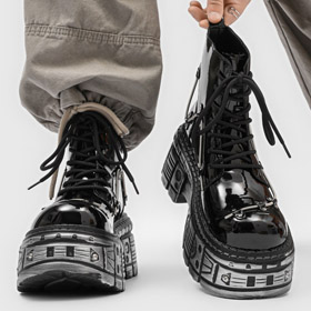 Stella Weisz Retro Moda Ciemny Motocykl Martin Buty-5598  