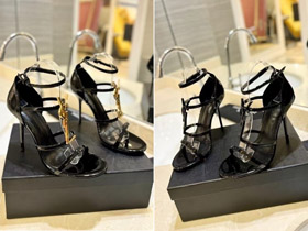 Yves Saint Laurent YSL otwarte stopy z jednym paskiem szpiletowe obcasy-5612  