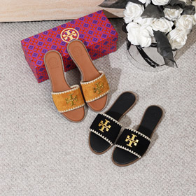 Tory Burch nowe płaskie sandały z otwartym palcem design-5633  