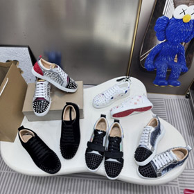 CL Lupitin szpilowane buty niskie z strass i czerwone podeszwy-5718  