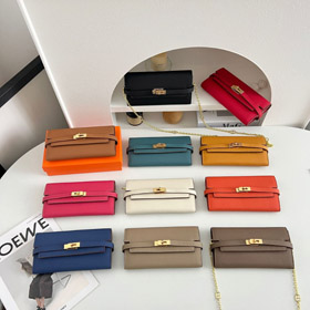 Hermès Kelly długi łańcuch torba na ramię-5792  