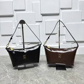 Miu Miu nowa woskowana plesowana torebka-5808  