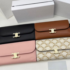 Celine nowy zamkowy klapa długi portfel-5821  