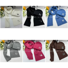 Miu Miu nowy królik futra ciepły czapka z dzianiny i szalik zestaw-5977  